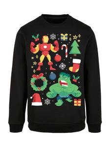 Пуловер F4NT4STIC Sweatshirt Marvel Universe Iron Man und Hulk Christmas, черный