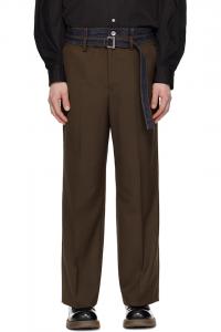 Sacai Коричневый костюм и джинсовые брюки