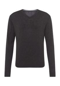 Хлопковый свитер с V-образным вырезом Galeria Essentials, серый