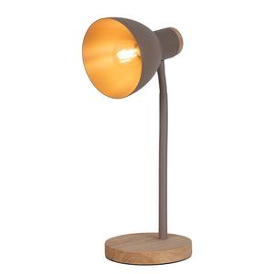 Настольная лампа Näve Marie, металл / каучуковое дерево частично сплошное - 1 пламя - коричневое