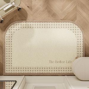 Dajiang Ковер 100х120 см для прихожей, с петлевым ворсом, противоскользящий, водостойкий, Gediyou 06