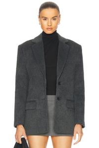 Блейзер из шерстяной смеси Grlfrnd, Dark Heather Grey