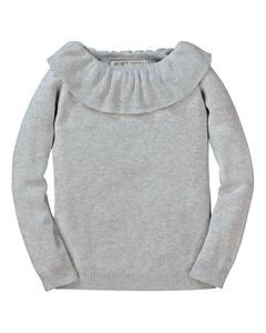 Топ с оборками на рукавах Hope & Henry, серый