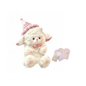 Плюшевая кукла Sweet Style Bowknot Cake Sheep высотой 22см/32см Tak Bebe, Birthday Hat Lamb+Random Greeting Card