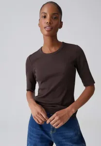 Облегающая футболка прямого кроя в классическом стиле. Opus, Coffee Bean