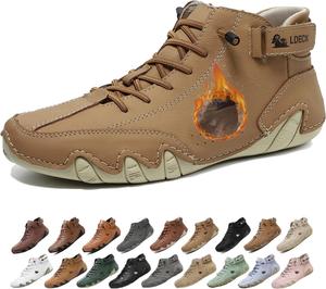 Мужские водонепроницаемые зимние снежные ботинки с ортопедической поддержкой: легкие противоскользящие походные ботинки с теплой дышащей подкладкой для комфорта при ходьбе в холодную погоду весь день Generic, желтый