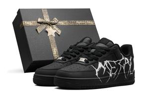 Nike Кроссовки для скейтбординга Unisex низкие Air Force 1 Cushioning, Wear Resistant бело-синие