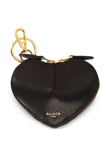 Кошелек для монет в форме сердца Alaïa, черный