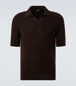 Хлопковая поло Zegna, темно-коричневый