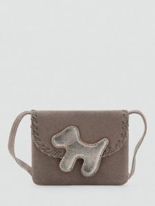 Сумка через плечо Doggy из замши Mango, Taupe