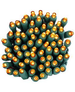 Электрическая гирлянда из 70 светодиодов для внутреннего и наружного использования, ширина светодиодов 5 мм, длина 22 фута (6,6 м) Sunnydaze Decor, оранжевый