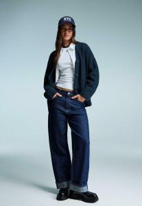 Кардиган Bershka V-NECK BUTTONED , Dark Blue