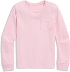 Футболка Vineyard Vines Kids Vv98 Football Long-Sleeve Pocket Tee, цвет Flamingo