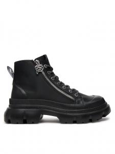 Ботильоны на шнуровке KARL LAGERFELD, черный