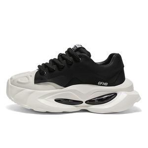 Износостойкие низкие кроссовки для подростков с эффектом увеличения роста Kung Fu partners, черный