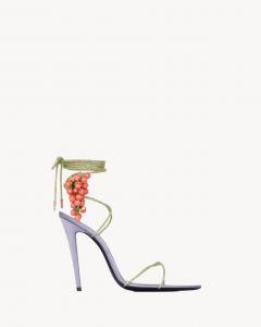 Босоножки MON CHERI из замши и со стразами Saint Laurent, фиолетовый