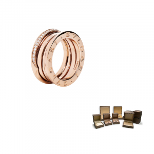 Кольца B.Zero1 Series Unisex BVLGARI, розовый золотой