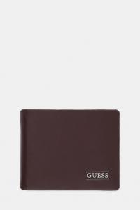 Кожаный кошелек NEW BOSTON Guess, коричневый