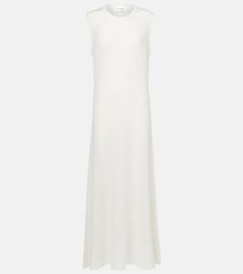 Мадилена макси-платье из кашемира и шелка Lisa Yang, кремовый
