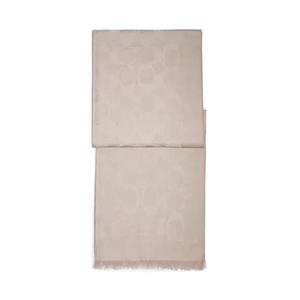 COACH Кашемировый шелковый вязаный шарф OATMEAL, OATMEAL