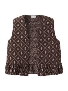 MANGO TEEN Жилет 'Irma' в цвете Brown, Dark Brown