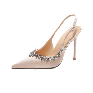 Женские туфли на тонком каблуке, цвет шампанского HKCP, Champagne