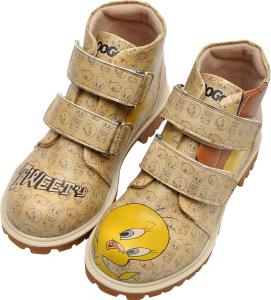 Детские ботинки DOGO - зимние ботинки для детей из веганской кожи с уникальным дизайном, Tweety Moods