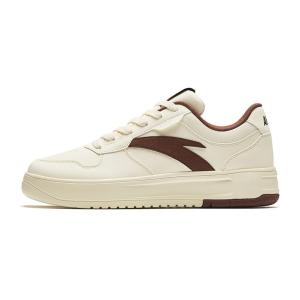 ANTA Легкие низкие скейтерские кроссовки для мужчин с эффектом увеличения роста белый светло-бежевый премиум коричневый, цвет Light Beige White/Premium Brown