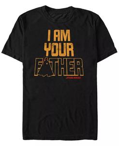 Мужская футболка с коротким рукавом с изображением Вейдера из «Звездных войн», «Я твой отец» Fifth Sun, черный