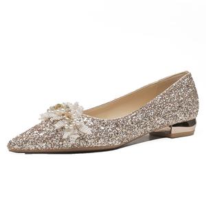 TATAYA Золотые женские повседневные туфли на каблуке 2,5 см, цвет Gold