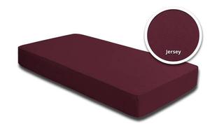 Простынь на подгонке One-Home Jersey bordeaux 120x200cm, 120x25x200 см, бордовый
