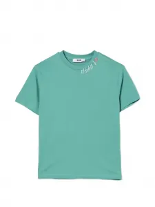 Футболка с короткими рукавами и принтом-логотипом MSGM Kids, зеленый