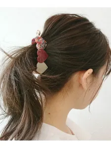 Зажим-банан из ацетата Three Four Time/Heart, цвет Beige