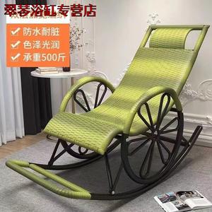 Fantasy Кресло из ротанга с колесиками, бамбуковый зеленый, двойное плетение