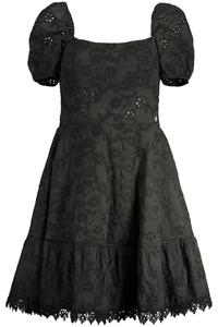 Платье женское Guess Jeans с квадратным вырезом и вышивкой, черный