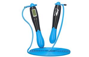 LINING Электронная скакалка для фитнеса с подсчетом прыжков для студентов, пвс стальной трос, abs контроллер, примерно 2,8 м, blue