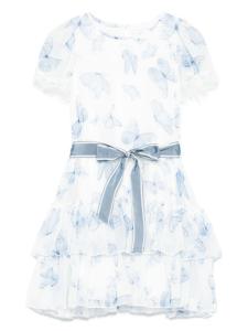 Платье с принтом Monnalisa, белый