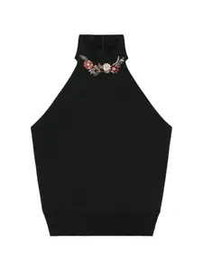 Украшенный топ на завязках вокруг шеи Givenchy, черный