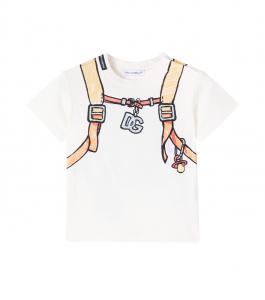 Футболка из хлопкового трикотажа с принтом для малышей Dolce&Gabbana Kids, Zainetto