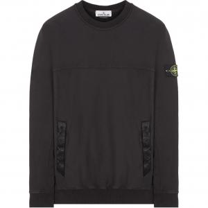 Хлопковый свитшот с нашивкой Compass STONE ISLAND, черный