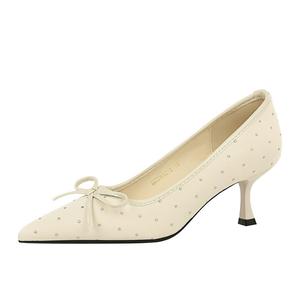 Туфли на тонком каблуке, высокие, 5 см, женские YAFEI XUANYU, Apricot