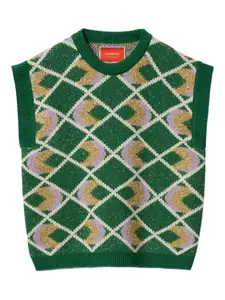 Топ Half-Light с узором аргайл La Doublej, зеленый