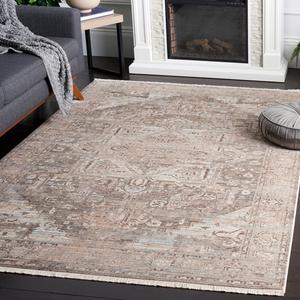 Ковер SAFAVIEH, 92 x 153 см, Vintage Persian Collection, коричневый и бежевый, восточный дизайн, без ворса и простой в уходе, идеален для помещений с высокой проходимостью в гостиной, спальне, столовой (VTP426T-3)