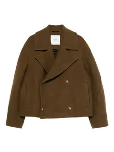 Двубортный пиджак Nanushka, зеленый