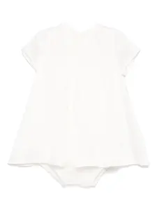 Платье с монограммой Balmain Kids, белый