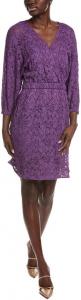 BOSS Женское короткое платье с кружевом макраме, Purple Violet