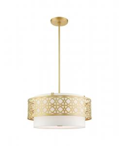 Подвесная люстра Calinda 4 Lights Livex, цвет gold-tone