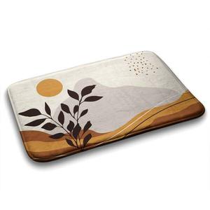 Коврик для ванной Tulup Sonnige Landschaft, 75x1x75 см, коричневый