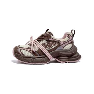 CAMEL Высокие массивные кроссовки женские бежевый/розовый/кофейный, цвет Beige/Pink/Coffee