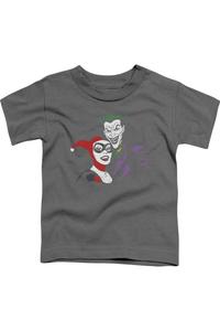 Футболка с коротким рукавом для малышей Batman, Joker и Harley Gildan, Charcoal